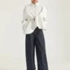 Asymmetrisch overhemd van nappaleer Asymmetrisch overhemd van nappaleer