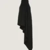 Asymmetrische halterjurk van wol