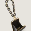Avondclutch van nappaleer met ketting Avondclutch van nappaleer met ketting