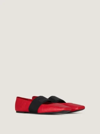 Ballerina’s met vierkante neus en textuureffect