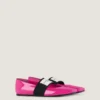 Ballerina’s met vierkante neus van lakleer Ballerina’s met vierkante neus van lakleer