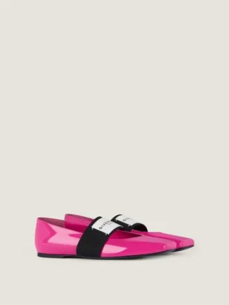 Ballerina’s met vierkante neus van lakleer