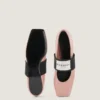 Ballerina’s met vierkante neus van lakleer Ballerina’s met vierkante neus van lakleer