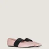 Ballerina’s met vierkante neus van satijn Ballerina’s met vierkante neus van satijn