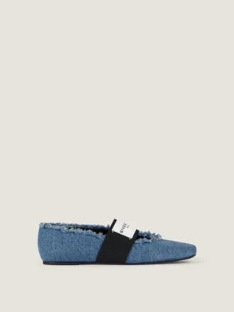 Ballerina’s met vierkante snit in denim