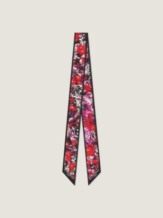 Bandeau van zijde met bloemenprint