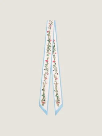 Bandeau van zijde met bloemenprint