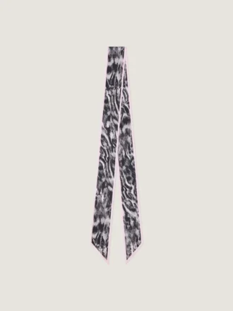 Bandeau van zijde met dierenprint