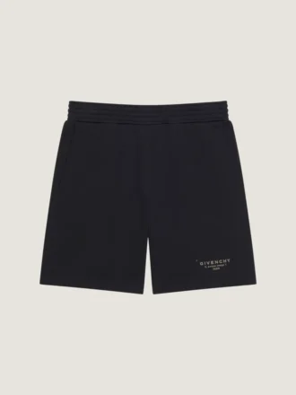 Bermudashort van fleece met Givenchy-stempelprint