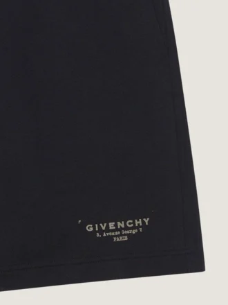 Bermudashort van fleece met Givenchy-stempelprint