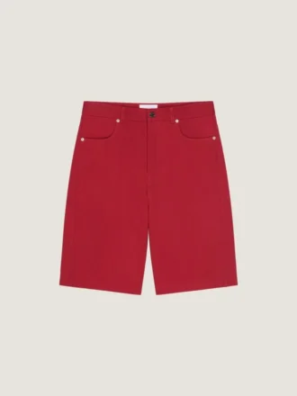 Bermudashort van overgeverfd denim