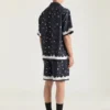 Bermudashort van zijde met bloemenprint Bermudashort van zijde met bloemenprint