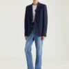 Blazer met enkele rij knopen van wol en mohair Blazer met enkele rij knopen van wol en mohair