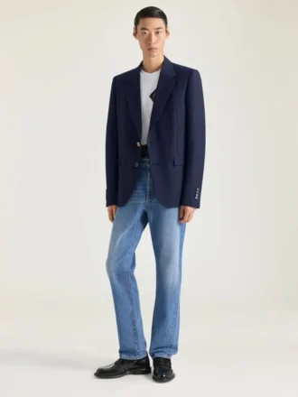 Blazer met enkele rij knopen van wol en mohair