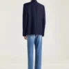 Blazer met enkele rij knopen van wol en mohair Blazer met enkele rij knopen van wol en mohair
