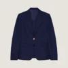 Blazer met enkele rij knopen van wol en mohair Blazer met enkele rij knopen van wol en mohair