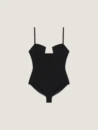 Bodysuit met uitsnijdingen van technisch breiwerk