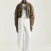 Bomber met sjaalkraag met ritssluiting van nylon