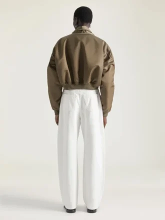 Bomber met sjaalkraag met ritssluiting van nylon