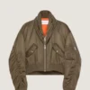 Bomber met sjaalkraag met ritssluiting van nylon