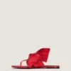 Boudoir-teenslippers van nappaleer met strik Boudoir-teenslippers van nappaleer met strik