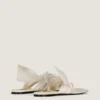 Boudoir-teenslippers van nappaleer met strik