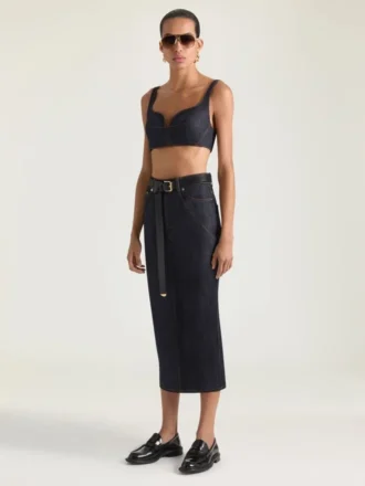 Bra-top van ruwe denim