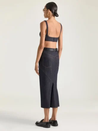 Bra-top van ruwe denim