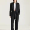 Broek met dubbele plooien van wol Broek met dubbele plooien van wol