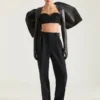 Broek met split en dubbele plooi van wol Broek met split en dubbele plooi van wol