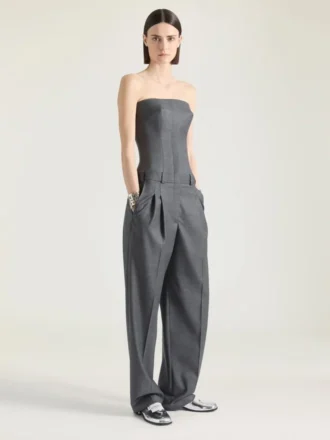 Bullet bustier, getailleerde all-in-one van wol