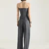 Bullet bustier, getailleerde all-in-one van wol