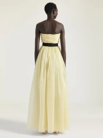 Bustier-avondjurk van organza