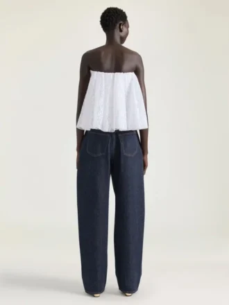 Bustier-top met cape aan de achterkant in kant