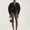 cocon-bodysuit van technisch breiwerk cocon-bodysuit van technisch breiwerk
