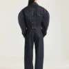 Cocoon-jasje met omgekeerde voorkant van ruwe denim Cocoon-jasje met omgekeerde voorkant van ruwe denim
