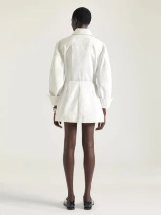 Cocoon-minijurk van wit denim
