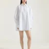 Cocoon-overhemd van popeline met Givenchy-borduursel Cocoon-overhemd van popeline met Givenchy-borduursel