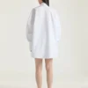 Cocoon-overhemd van popeline met Givenchy-borduursel Cocoon-overhemd van popeline met Givenchy-borduursel
