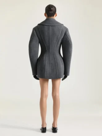 Cocoon-peacoat van wol Cocoon-peacoat van wol