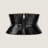 Corsetriem van leer met tape-print Corsetriem van leer met tape-print