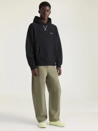 Couture-hoodie met naad in fleece, geborduurd met Givenchy Paris