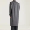 Couture jas met naden van wol en kasjmier Couture jas met naden van wol en kasjmier