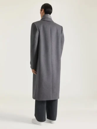 Couture jas met naden van wol en kasjmier