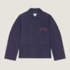Couture-jasje met naden in denim, geborduurd met Givenchy Paris Couture-jasje met naden in denim, geborduurd met Givenchy Paris