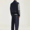 Couture joggingbroek met naden in wol en biezen