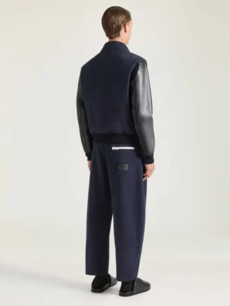 Aviator-blouson van gemengd materiaal