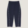Couture joggingbroek met naden in wol en biezen