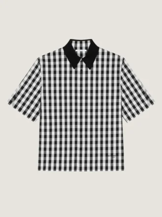 Couture-overhemd met gingham-patroon in katoen