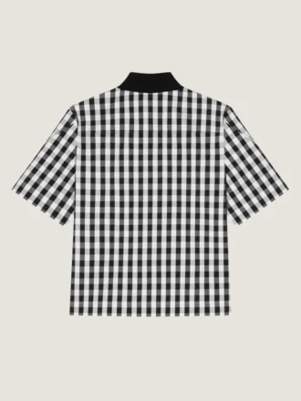 Couture-overhemd met gingham-patroon in katoen